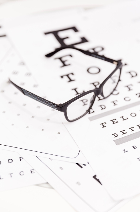 Snellen Chart and Glasses Image